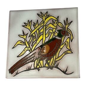 MAG MOR Studios Pheasant Tile Christine Fitzgerald Trivet Coaster Wall Art 6x6